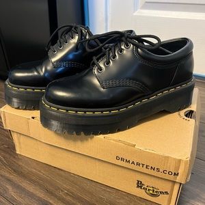 Dr. Martens Quad 8053 Leather Platform Shoes